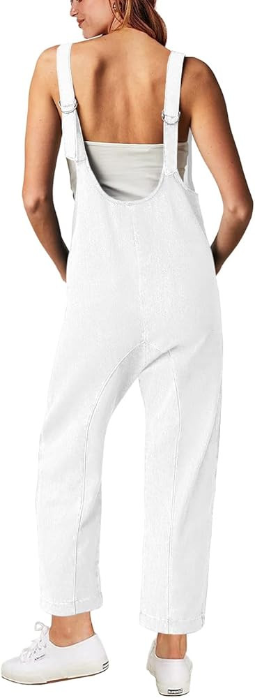High Roller Denim Jumpsuits for Women Casual Sleeveless Loose Baggy Overalls Jeans Pants Jumpers ... | Amazon (US)