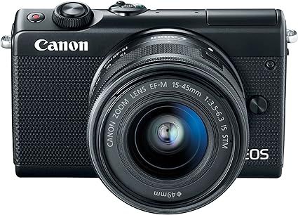Canon EOS M100 Mirrorless Camera w/ 15-45mm Lens - Wi-Fi, Bluetooth, and NFC Enabled (Black) | Amazon (US)