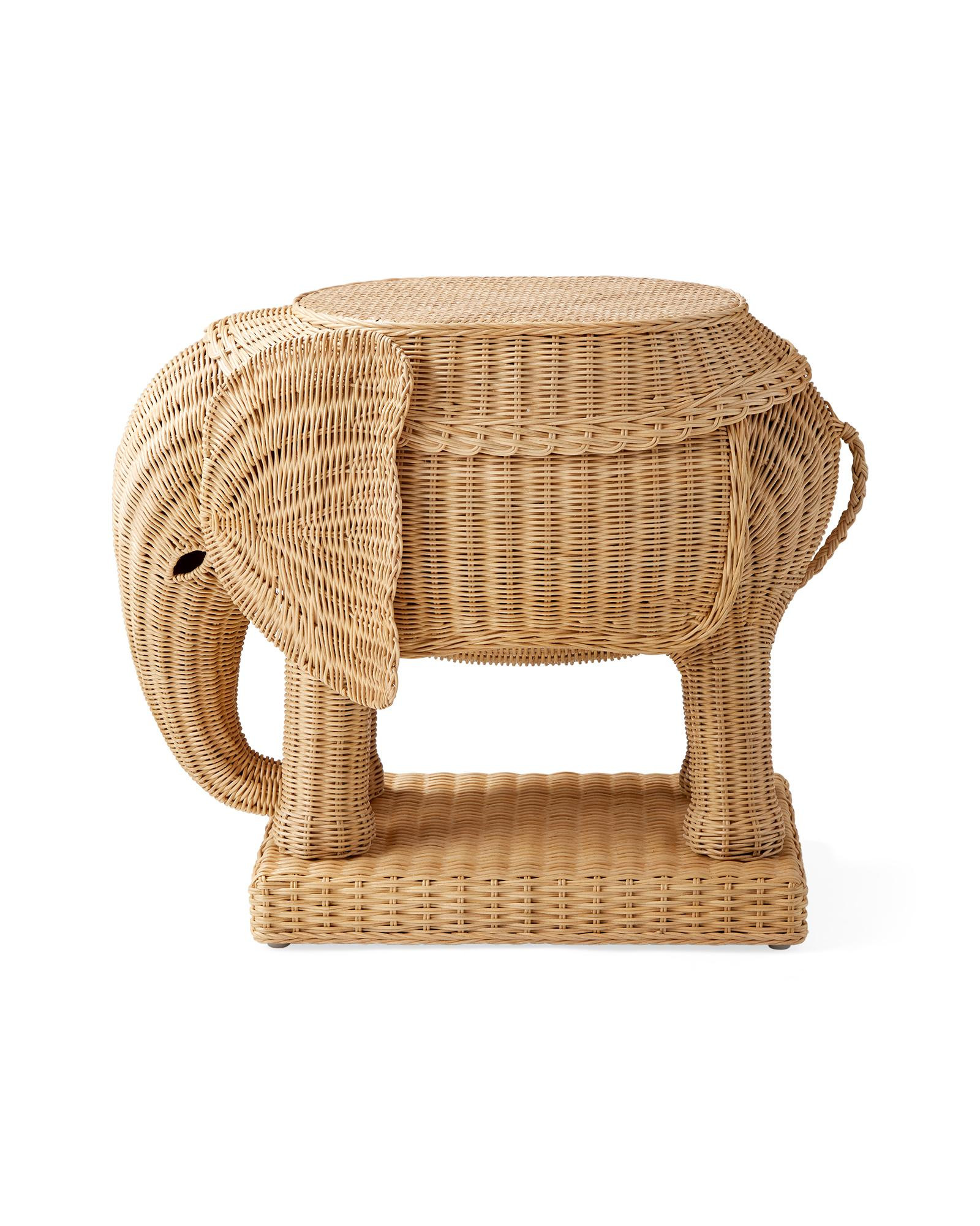 Elephant Rattan Side Table | Serena and Lily