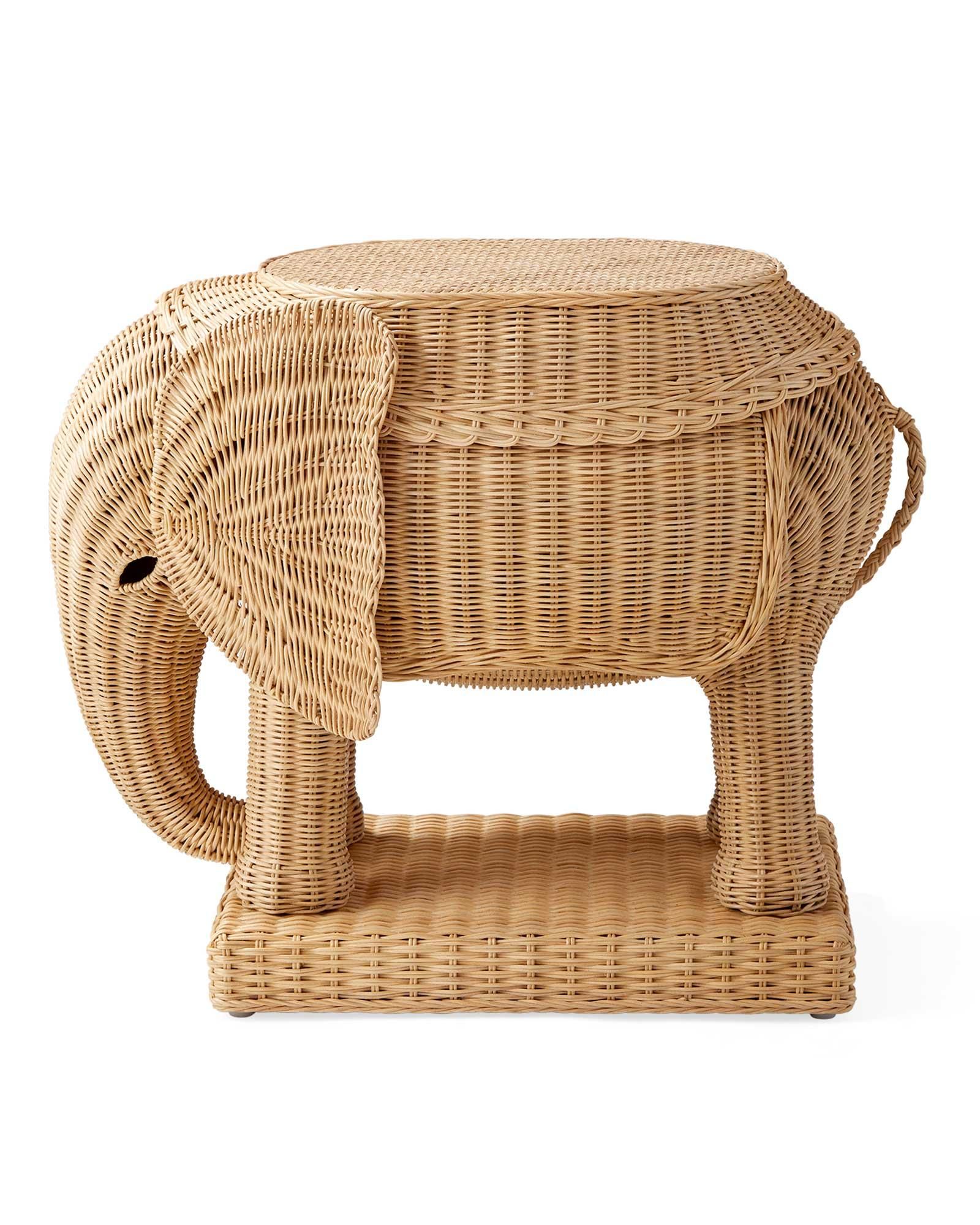 Elephant Rattan Side Table | Serena and Lily