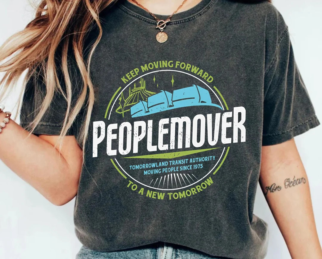 Retro Disney Space Mountain Shirt, Peoplemover Keep Moving Forward T-shirt, Tomorrowland Magic Ki... | Etsy (US)