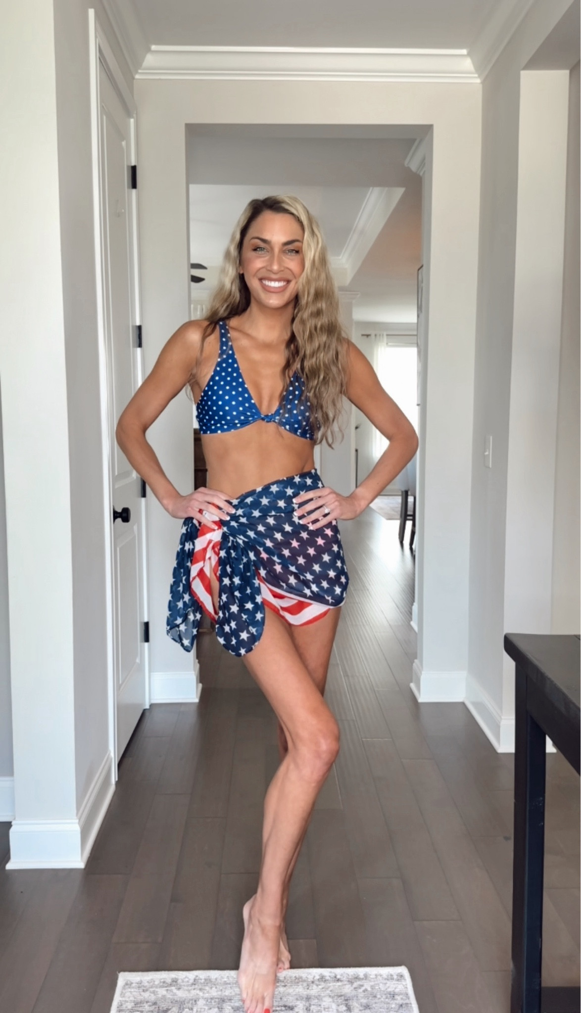 The perfect 4th of July bikini and the wrap is the cherry on top! 🇺🇸


•
•
•
Amazon swimwear, one piece swim suits, 4th of July outfits, patriotic bikinis, red blue white swim suits , summer outfits, beachwear 

#LTKFindsUnder50 #LTKSwim