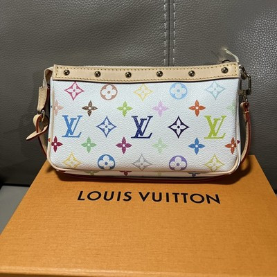 NWT Louis Vuitton x Takashi Murakami Pochette Accessoires in Multicolore White | eBay US