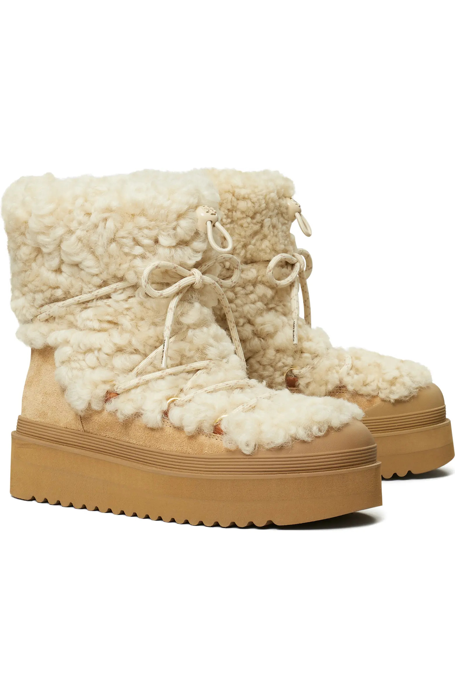 Mellow Genuine Shearling Platform Bootie (Women) | Nordstrom