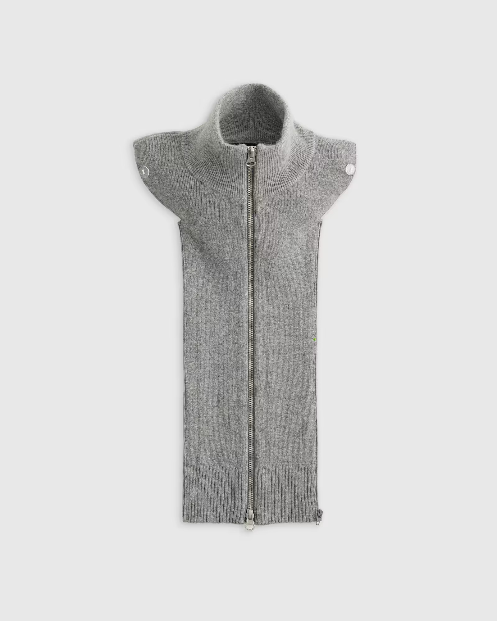 100% Mongolian Cashmere Ribbed Collar Blazer Insert in Heather Grey | Quince
