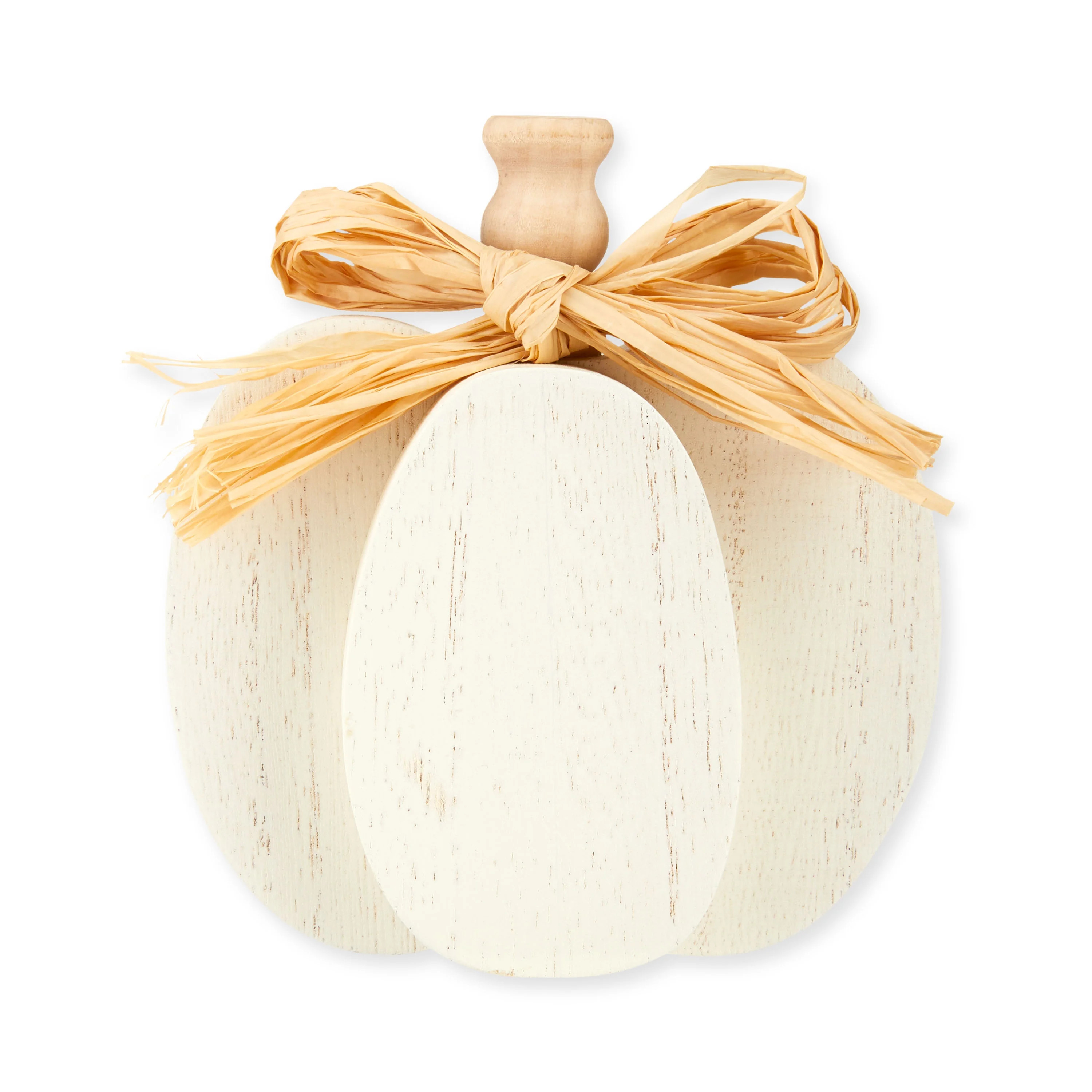 Harvest Layered MDF Pumpkin Tabletop Decoration, 4.9 in, White, Way to Celebrate | Walmart (US)