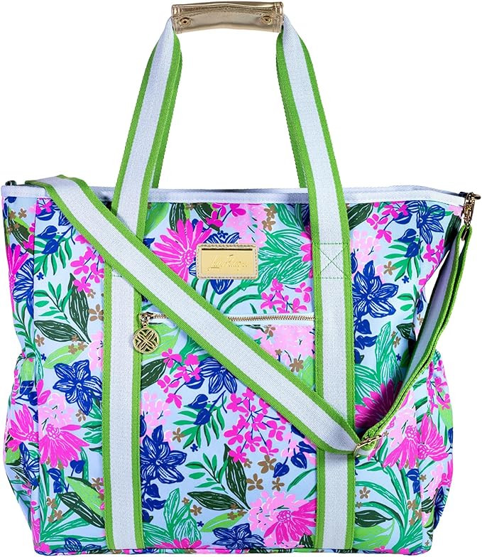 Lilly Pulitzer Beach and Picnic Cooler, Insulated Bag with Adjustable Shoulder Strap and Zipper, ... | Amazon (US)