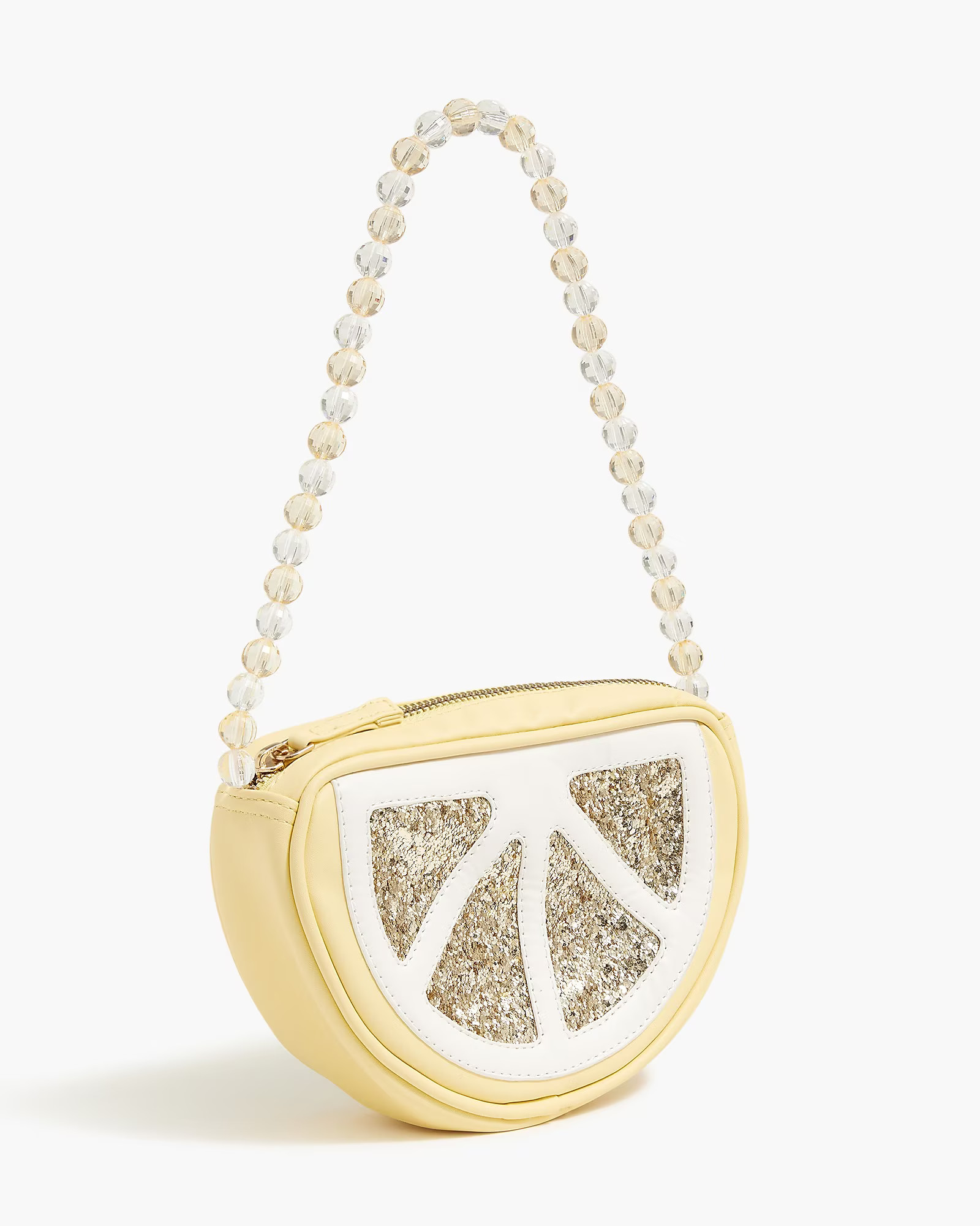 Girls' glitter lemon handbag with beaded strap | J.Crew Factory