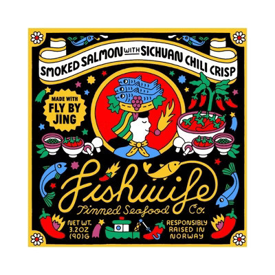 Fishwife Tinned Seafood Co Smoked Salmon with Fly by Jing Sichuan Chili Crisp - 3.2oz | Target