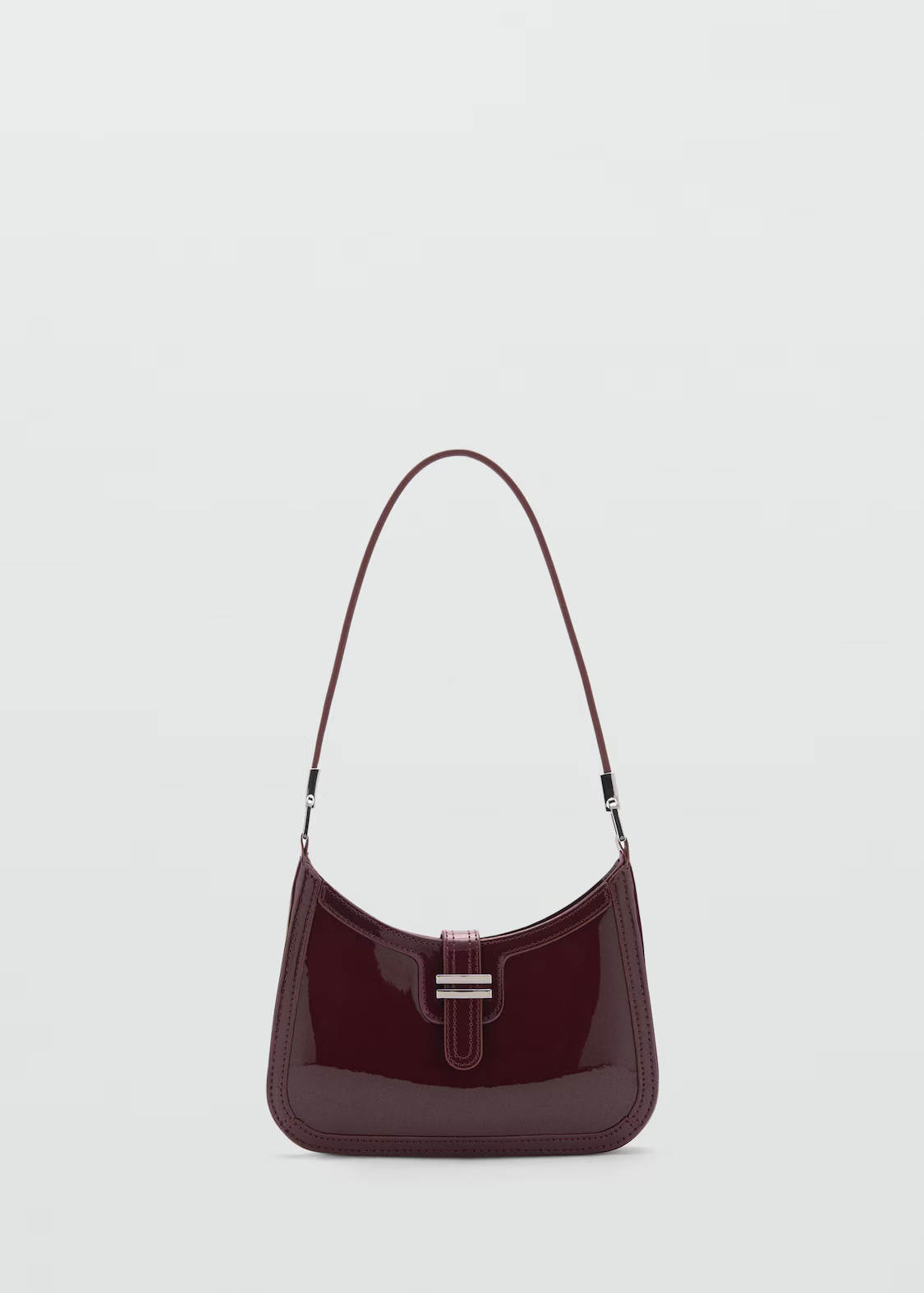 Patent leather-effect shoulder bag - Women | MANGO United Kingdom | MANGO (UK)