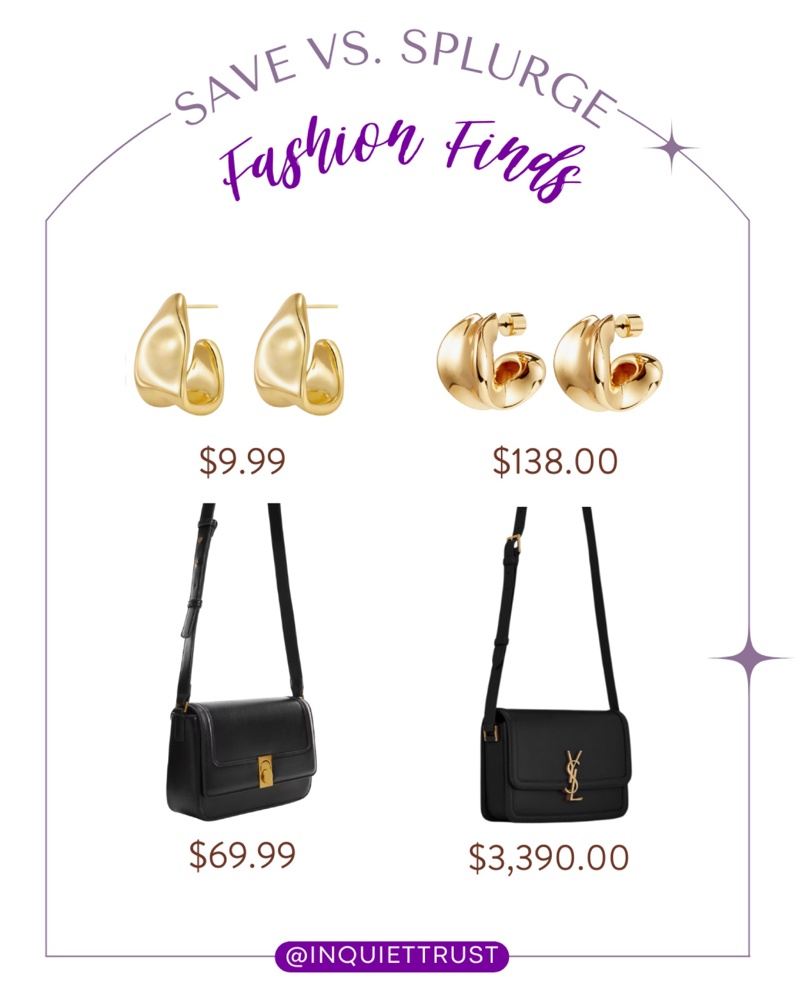 Shop now and treat yourself to this save or splurge-worthy finds; trendy gold earrings and a chic black handbag!
#lookforless #springfashion #affordablefinds #outfitinspo

#LTKitbag #LTKSeasonal