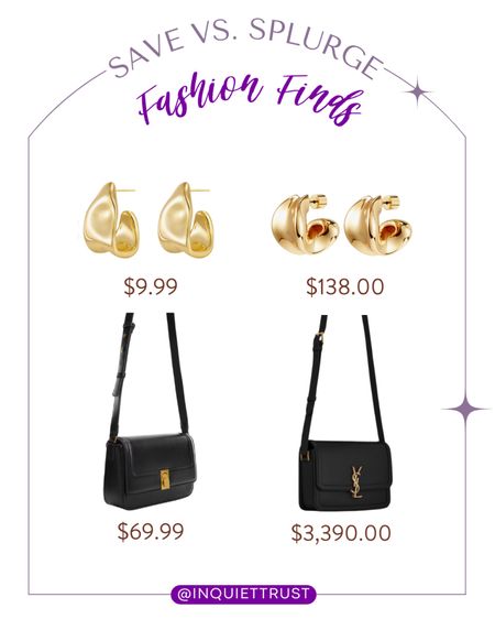 Shop now and treat yourself to this save or splurge-worthy finds; trendy gold earrings and a chic black handbag!
#lookforless #springfashion #affordablefinds #outfitinspo

#LTKitbag #LTKSeasonal