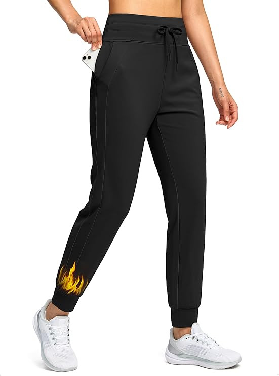 Soothfeel Women's Fleece Lined Joggers Water Resistant High Waisted Sweatpants Winter Warm Therma... | Amazon (US)