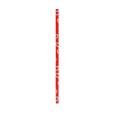 40ct Valentine&#39;s Day Paper Straws with Hearts Red - Spritz&#8482; | Target