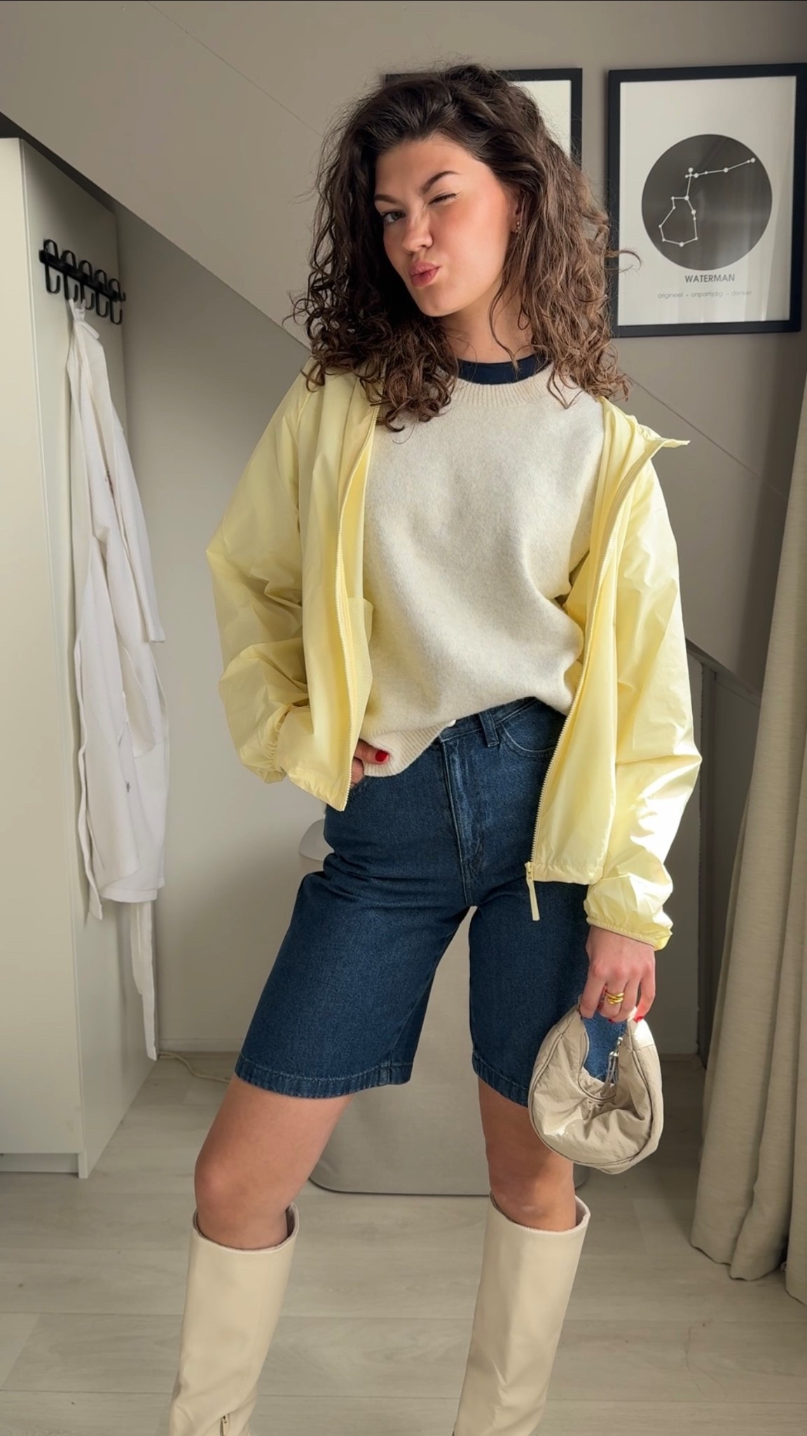 hopping on that butter yellow trend 🧈 

🏷️ denim shorts, jort, pullover, jacket, summer jack, jasje, hoge laarzen, stylen, what to wear, spring summer 2025, lente, voorjaar, trend

#LTKnederlands #LTKeurope #LTKsummer