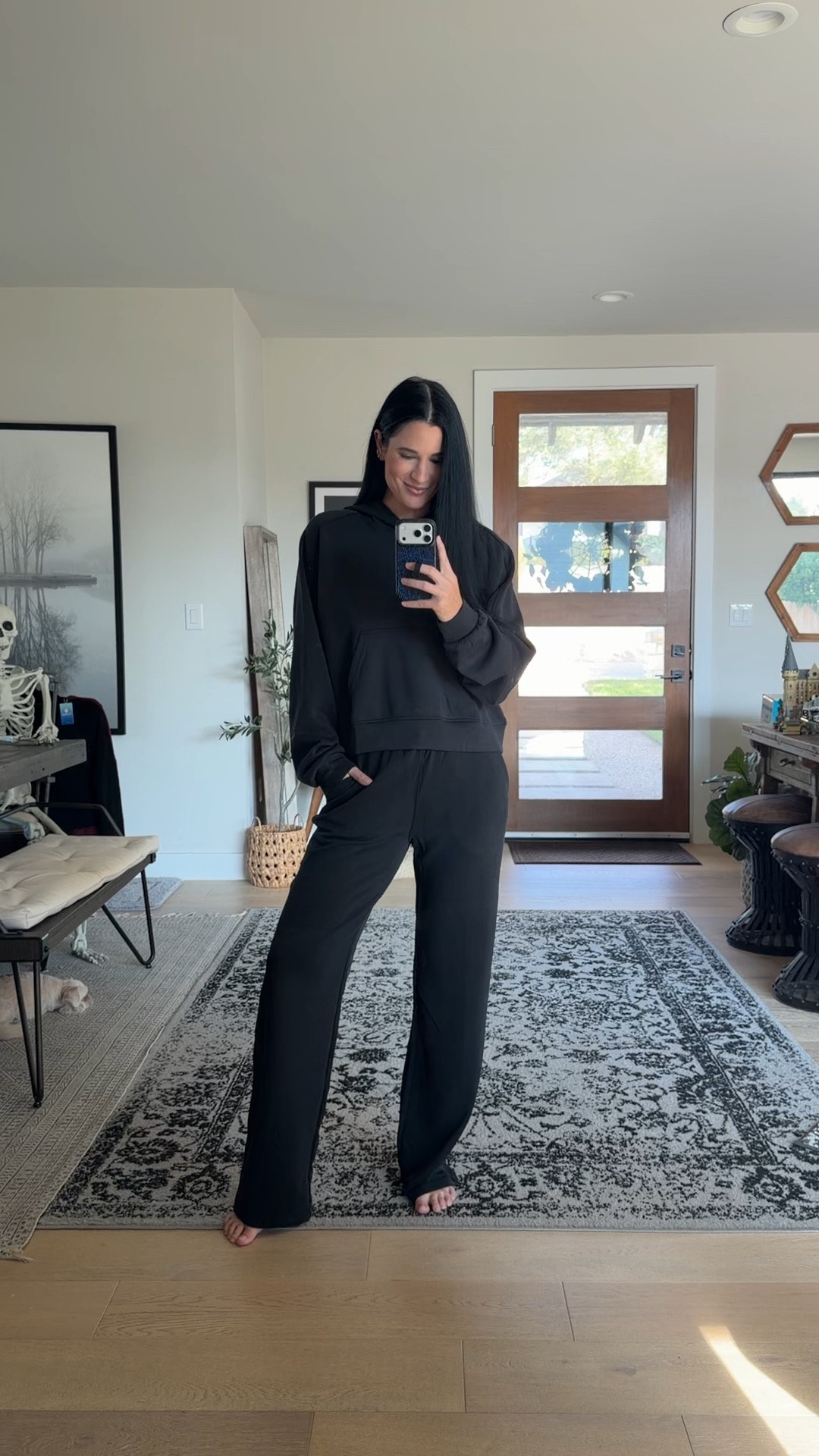 I’m all about comfy sets these days. This is giving SPANX vibes and feel without the price tag. I’m in mediums in the pants and pullover.

#LTKTall #LTKOver40