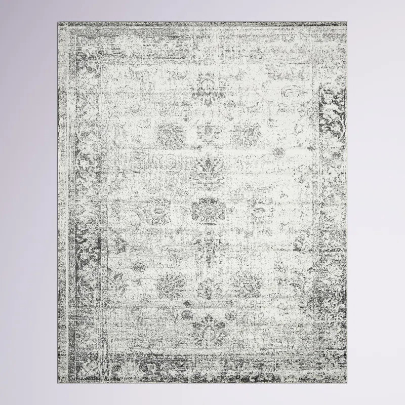 Brandt Floral Gray Area Rug | Wayfair North America