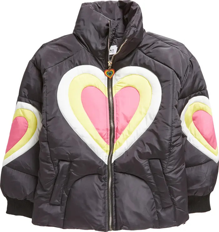 Lola & the Boys Kids' Electric Heart Puffer Jacket | Nordstrom | Nordstrom