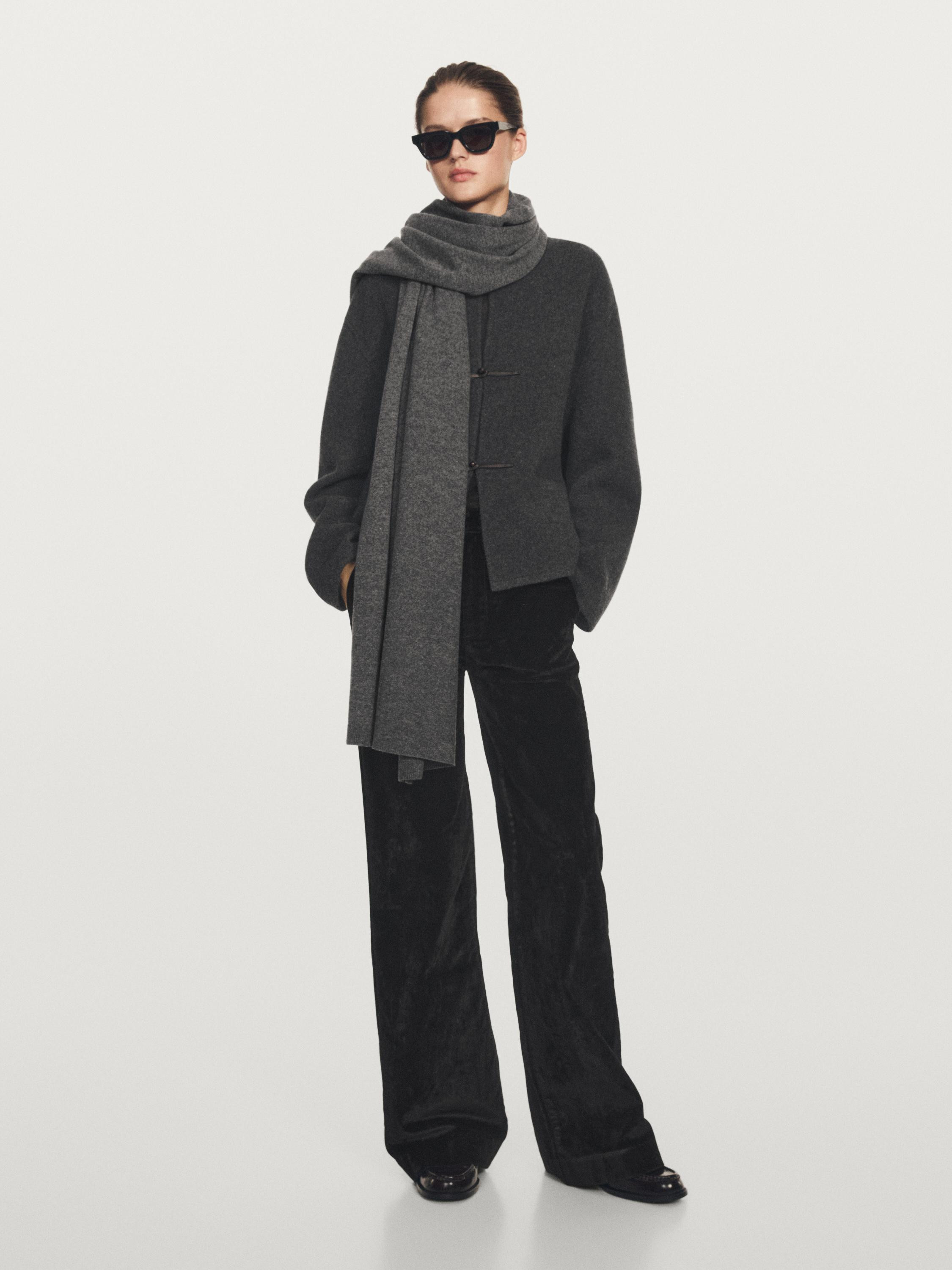 Knit cardigan with button detail | Massimo Dutti UK