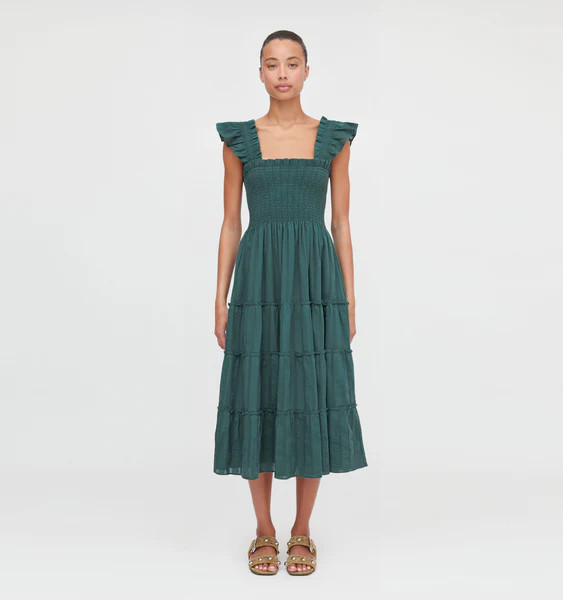 The Ellie Nap Dress - Midnight Green | Hill House Home US
