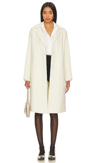 Lore Overcoat in Ivory | Revolve Clothing (Global)