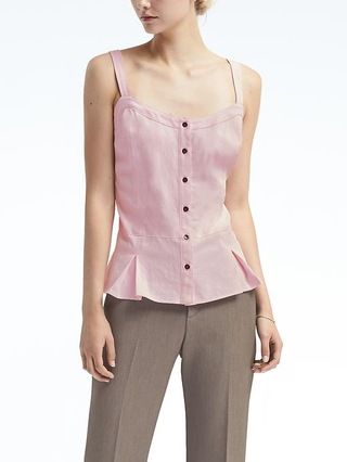 Banana Republic Button Front Cami Size 0 - Pink pearl | Banana Republic US