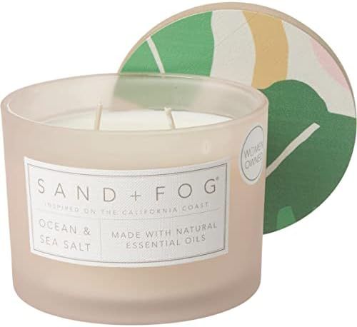 Sand + Fog Ocean & Sea Salt Scented Candle, Double Wick, 12 oz (Orange) | Amazon (US)