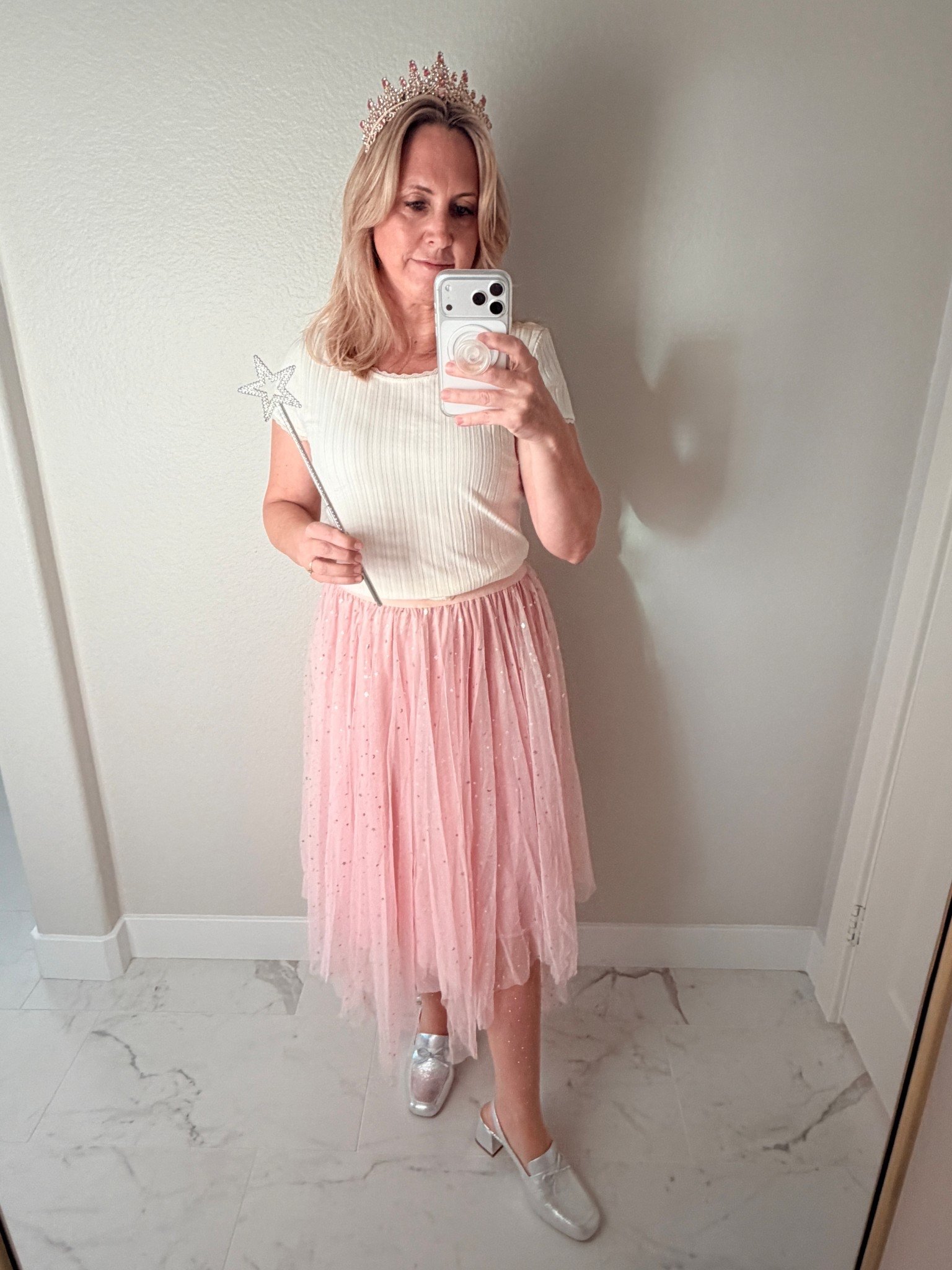 2025 Halloween costume - Glinda the good witch! However skirt is cute enough to be worn as a regular outfit!!! 💕 

#LTKHalloween #LTKOver40 #LTKSeasonal