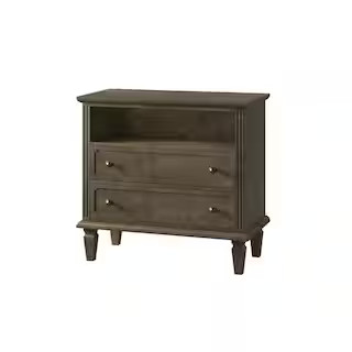 Juiien Kona 2 - Drawer 28.25 in. Solid Wood Nightstand with Solid Wood Legs | The Home Depot
