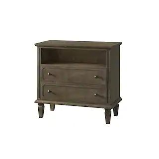 Juiien Kona 2 - Drawer 28.25 in. Solid Wood Nightstand with Solid Wood Legs | The Home Depot