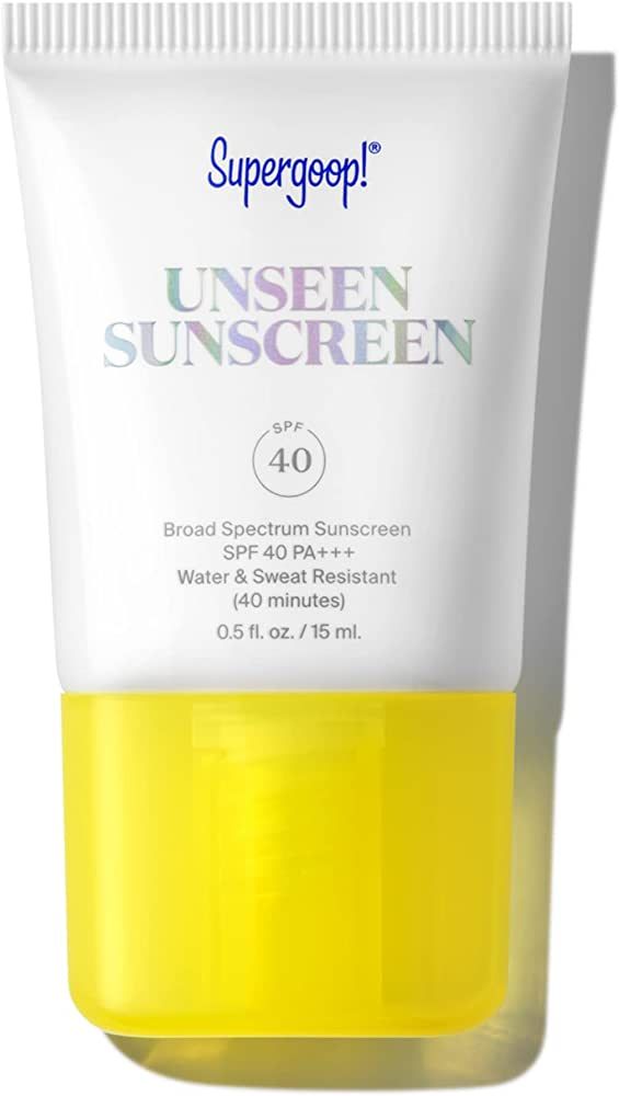 Supergoop! Unseen Sunscreen - SPF 40-0.5 fl oz - Invisible, Broad Spectrum Face Sunscreen - Weigh... | Amazon (US)