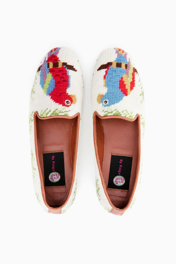 Ivory Parrots Needlepoint Loafer | Tuckernuck