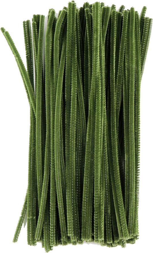 Touch of Nature Chenille Stems 6mmx12" 100/Pkg-Moss Green | Amazon (US)
