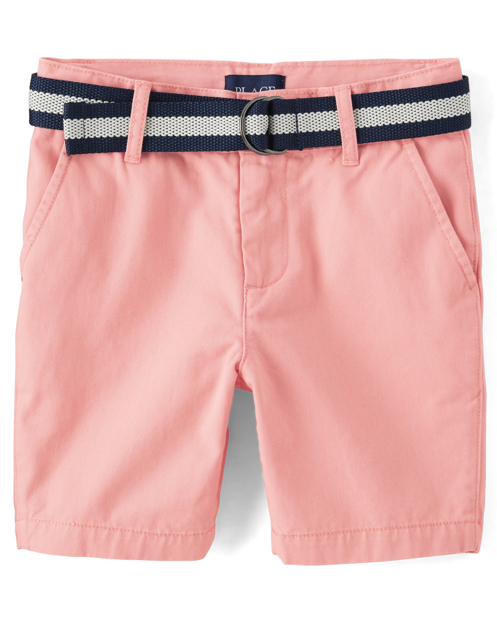 Boys Belted Chino Shorts - rose petal | The Children's Place