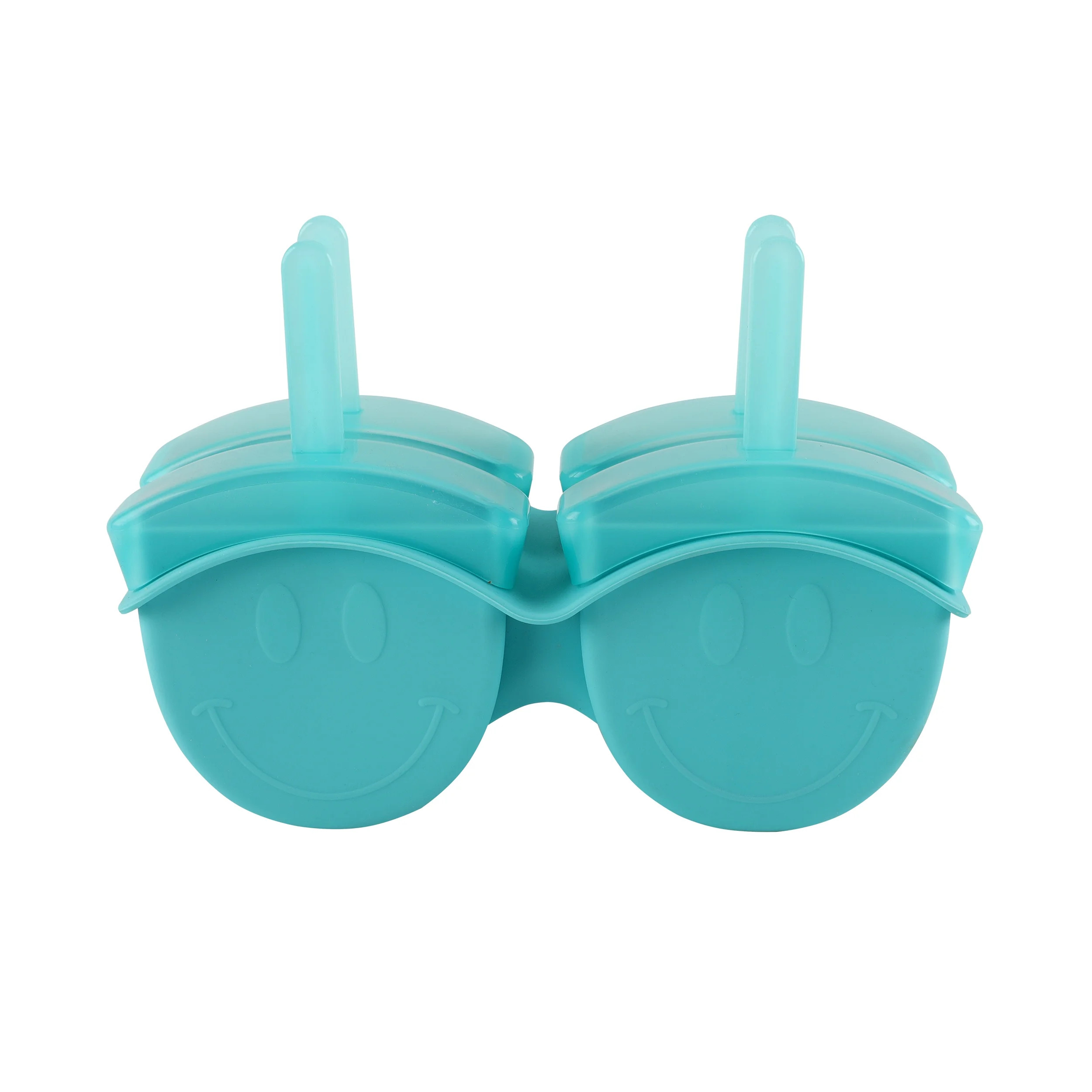 Smiley Face Silicone Ice Pop Molds - Reusable & Dishwasher Safe, Teal | Walmart (US)