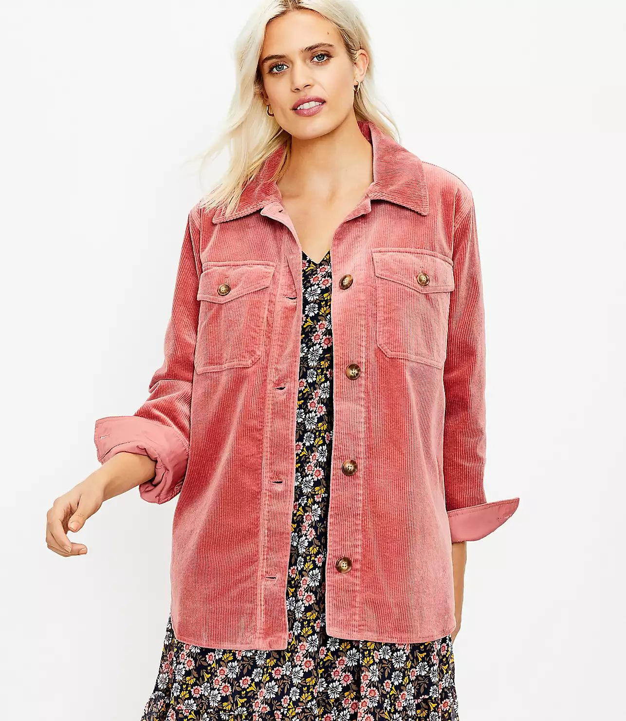 Corduroy Shirt Jacket | LOFT