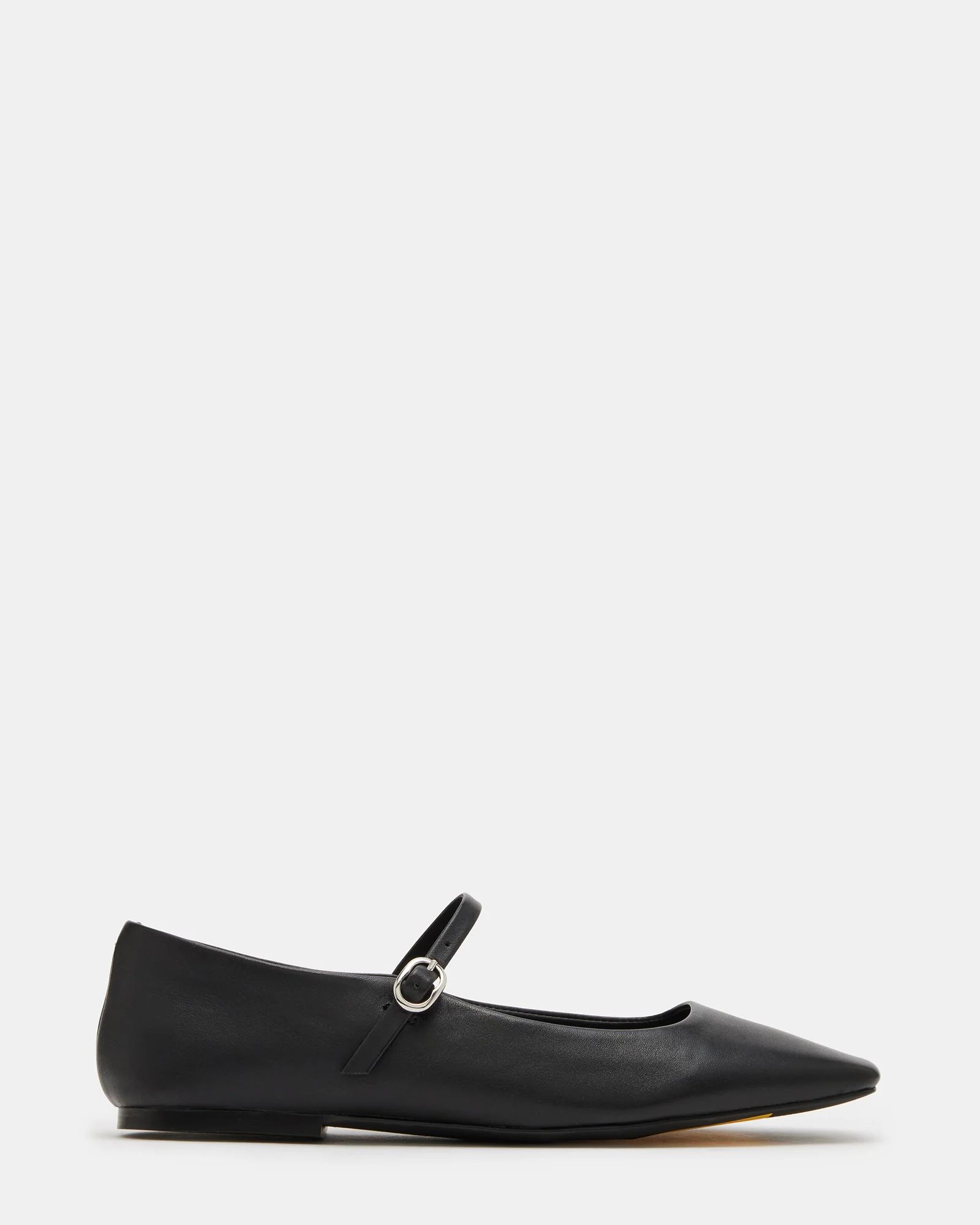 MAPLE Black Leather Mary Jane Ballet Flat | Women's Flats | Steve Madden (US)