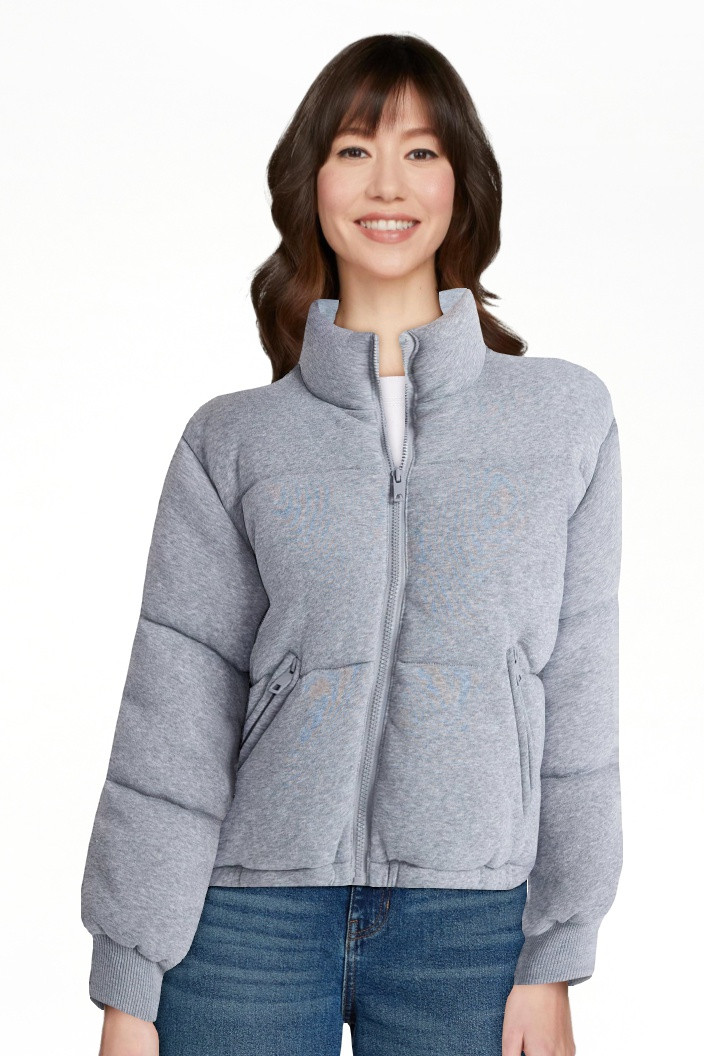 No Boundaries Knit Puffer Jacket, Women's | Walmart (US)