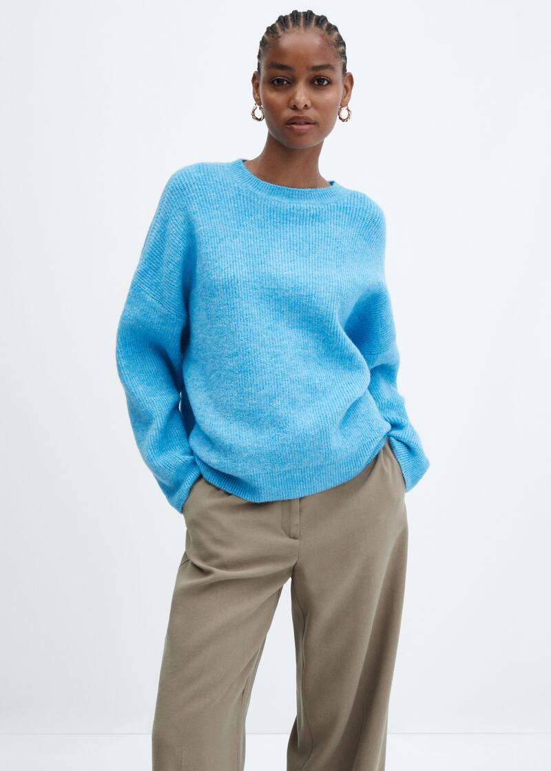 Oversized sweater with dropped shoulders -  Women | Mango USA | MANGO (US)