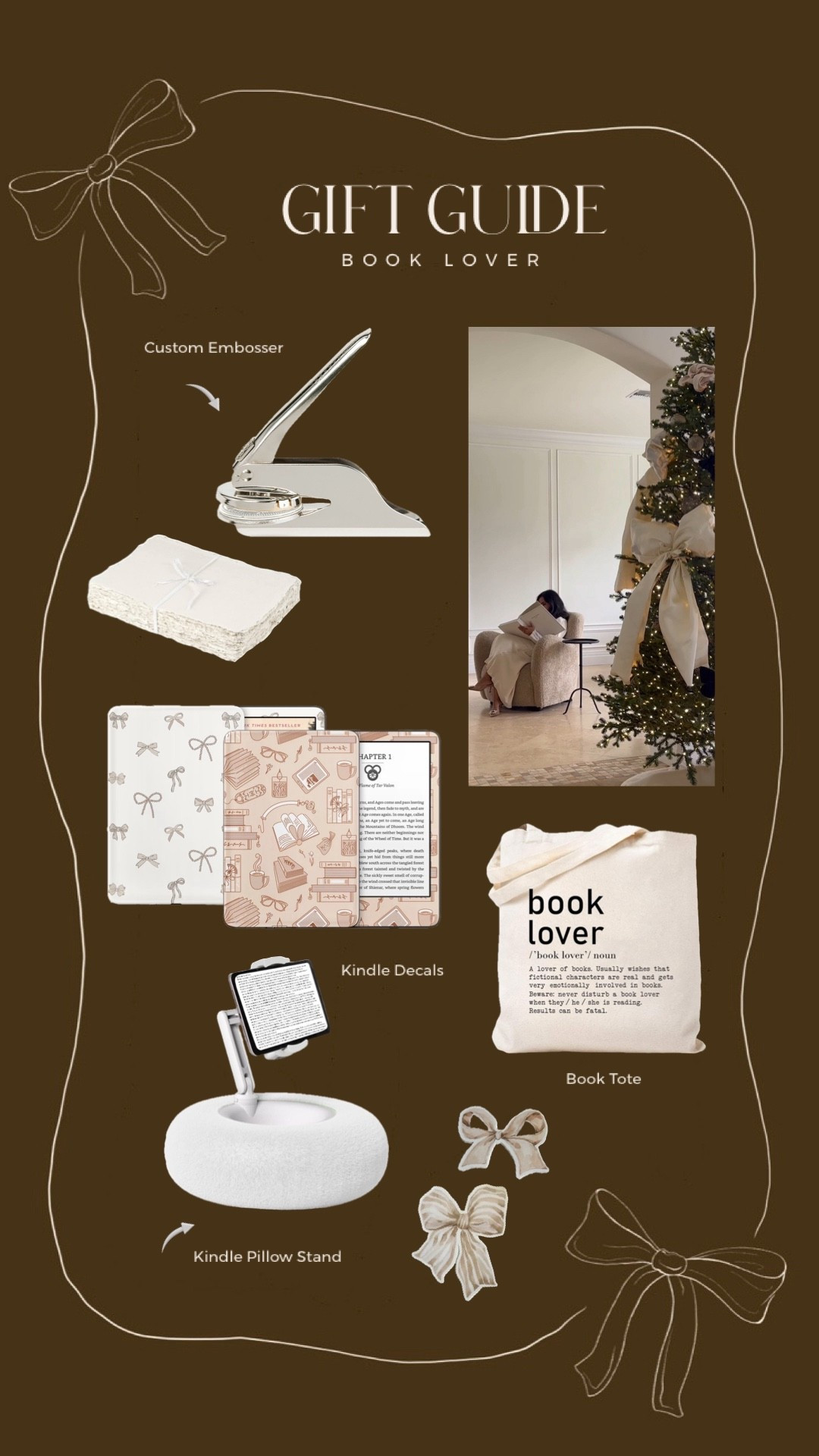 Gift Guide: Book Lover 🤎

#kindle #booklover #read #gift #christmas Amazon sticker tote blanket emboss blue light blockers Stanley embosser 

#LTKHome #LTKHoliday #LTKGiftGuide