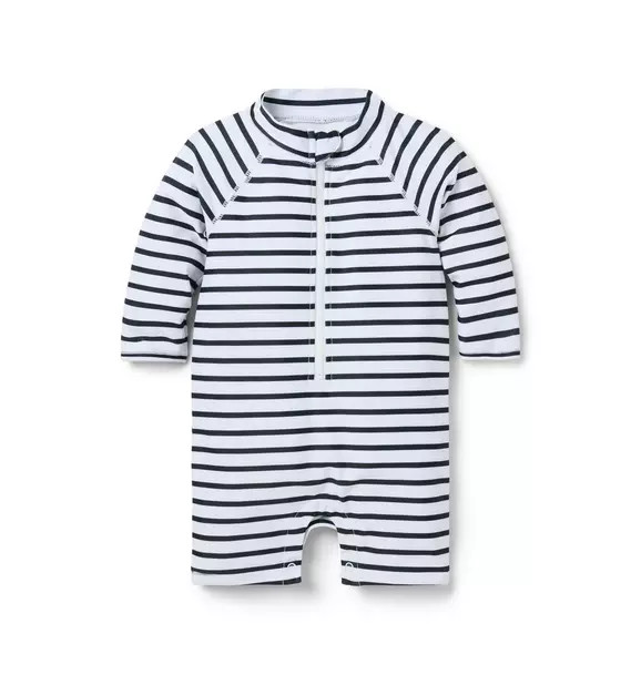Baby Recycled Striped Rash Guard Swimsuit | Janie and Jack