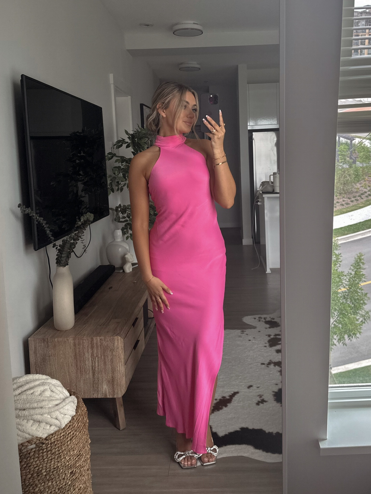 strapless open back dress The Short Sleeve Ballet Dress in Tickled Pink – Alice + Ames main image 0