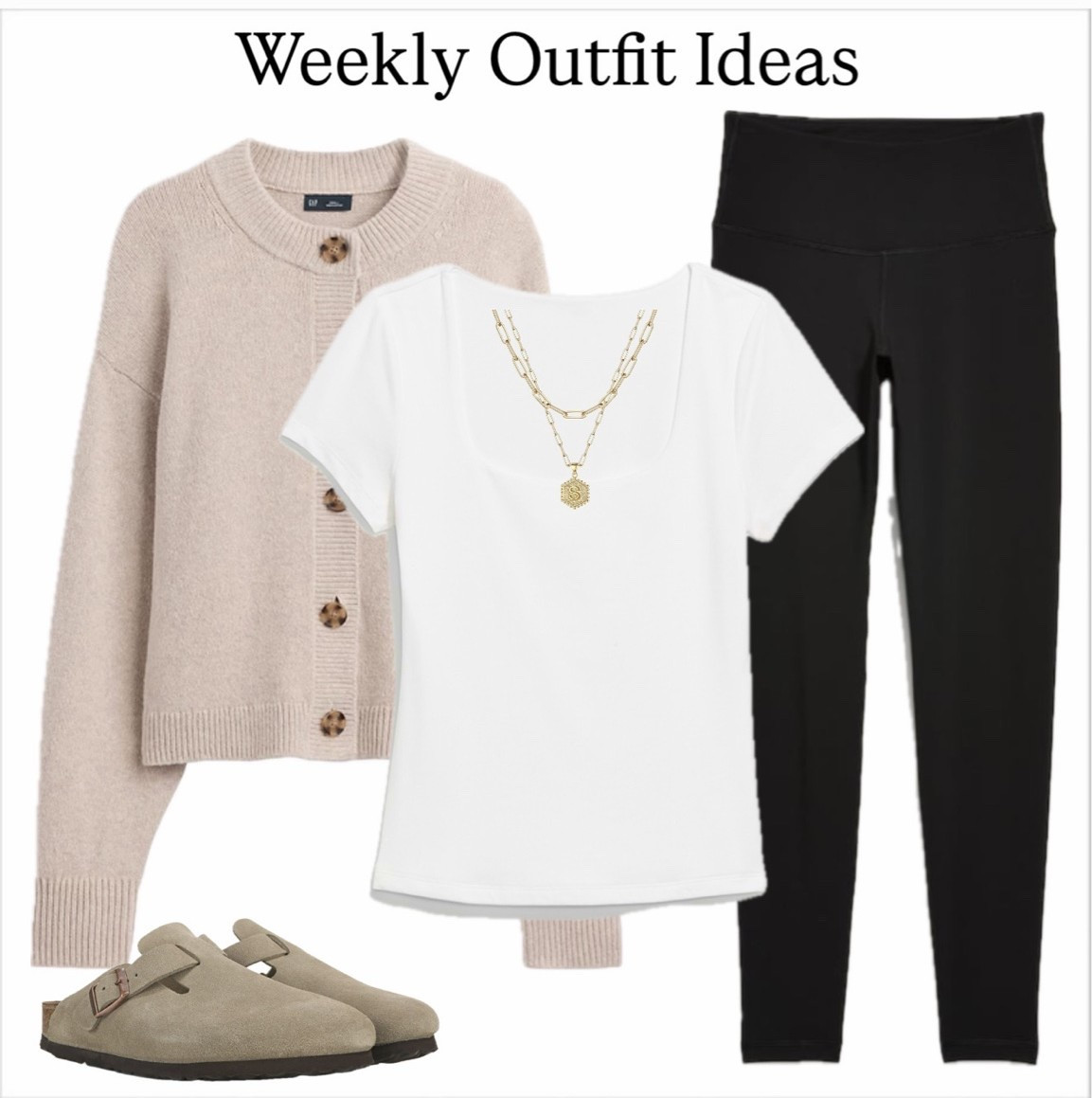 A great basic #falloutfit that never goes out of style. #gap #oldnavy #target #clogs #blackleggings

#LTKSaleAlert #LTKSeasonal