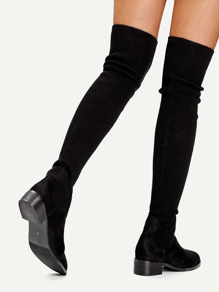 Over The Knee Knit Boots | SHEIN