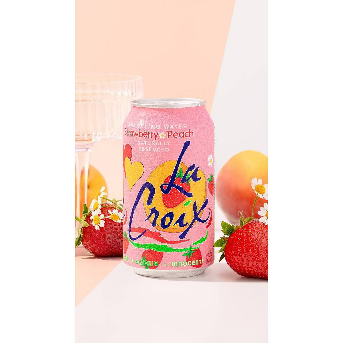 LaCroix Strawberry Peach Sparkling Water - 8pk/12 fl oz Cans | Target