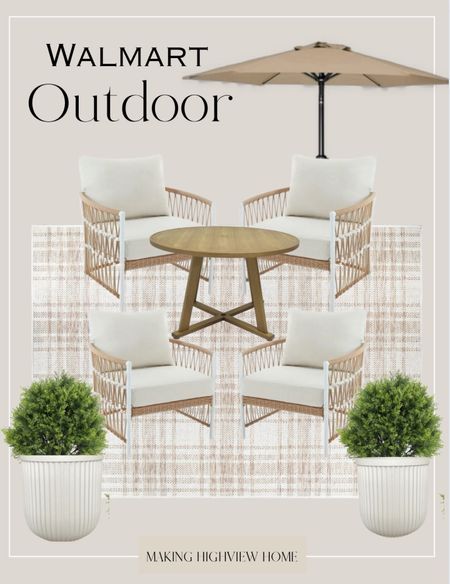 Walmart outdoor I’m loving! This rug is one of my all time favorites! Outdoor seating area, budget home, look for less 

#LTKhome #LTKstyletip #LTKSeasonal