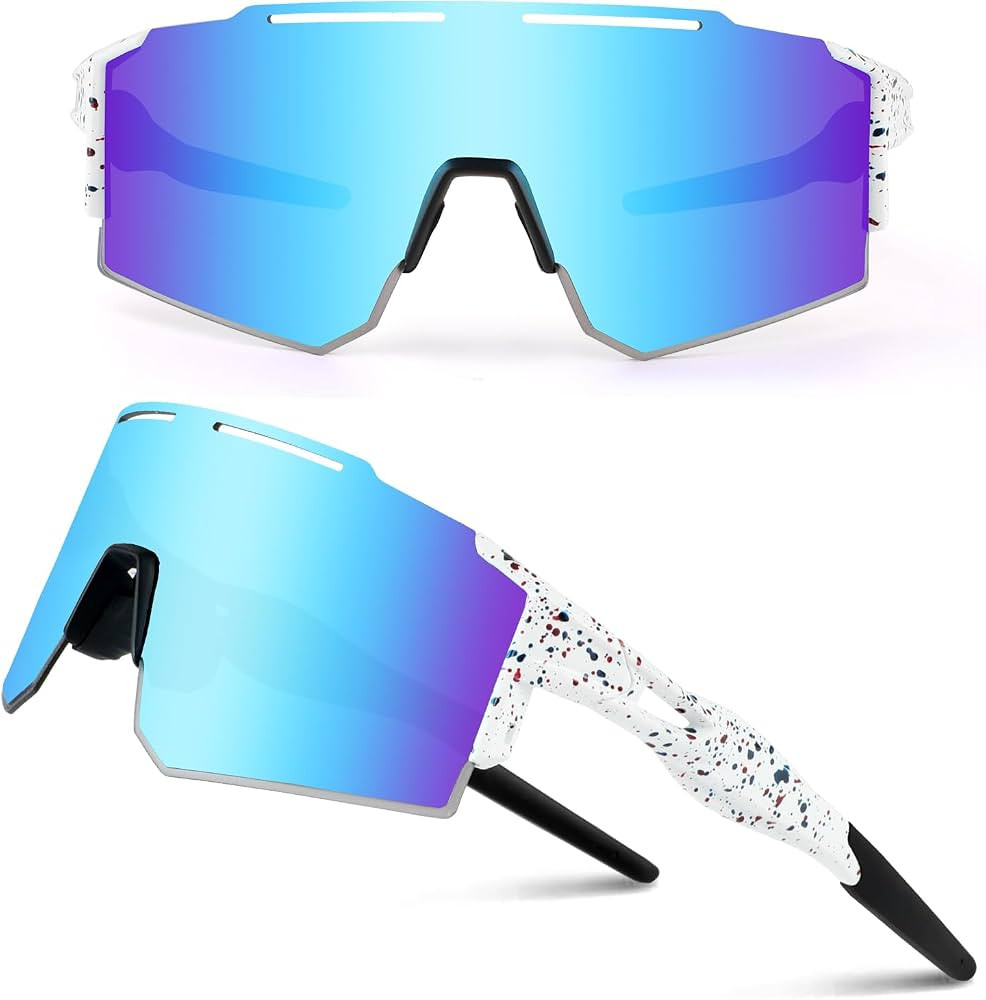 Ukoly Cycling Sunglasses for Men Women with 3 Interchangeable Lenses, Polarized Sports Sunglasses... | Amazon (US)