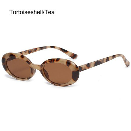 Jelly Color Streetwear UV400 Gothic Glasses Shades Women s Sunglasses Retro Oval Sunglasses Small Fr | Walmart (US)