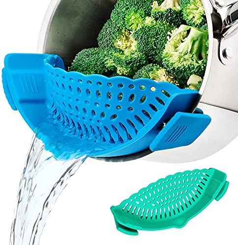 MICHELANGELO Snap Strainer 2 Pack, Clip on Strainer for Pots, Silicone Pot Strainer Clip on Colan... | Amazon (US)