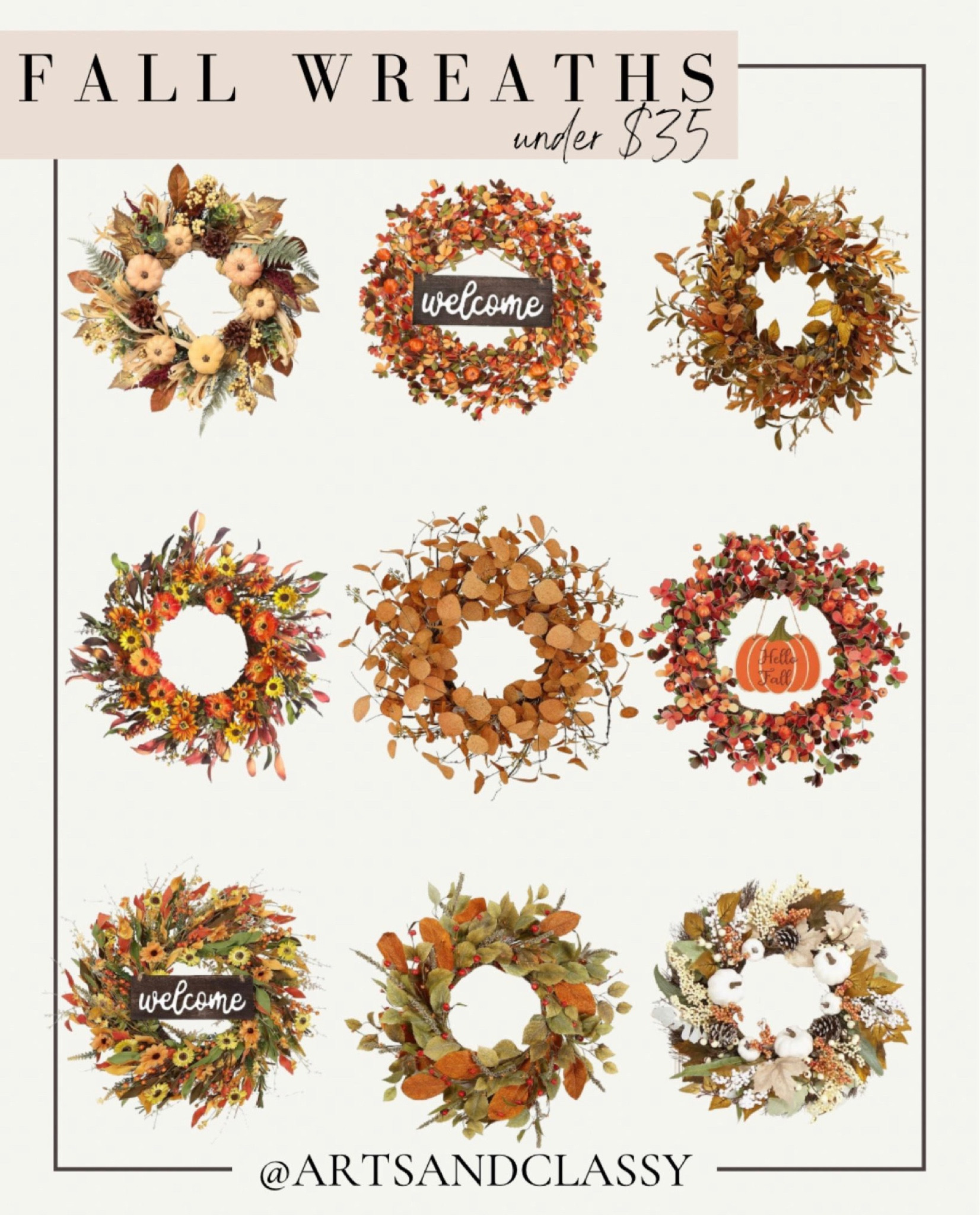 Welcome the new season with these Fall Wreaths with all the rustic and cozy vibes!
#amazon #falldecor #fallwreaths #autumndecor #seasonalwreaths #budgetfriendlydecor

#LTKSeasonal #LTKhome #LTKunder50
